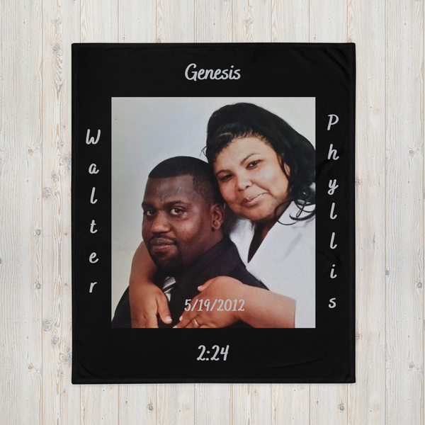 Genesis 2:24 (Custom) Throw Blanket